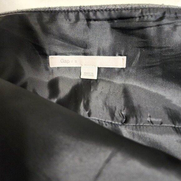 Gap Womens Wool Blend Mini Charcoal Gray & Black Low Rise Skirt Size 0 - Picture 3 of 6
